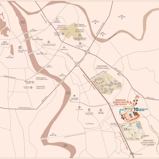 Vị trí vinhomes ocean park 3