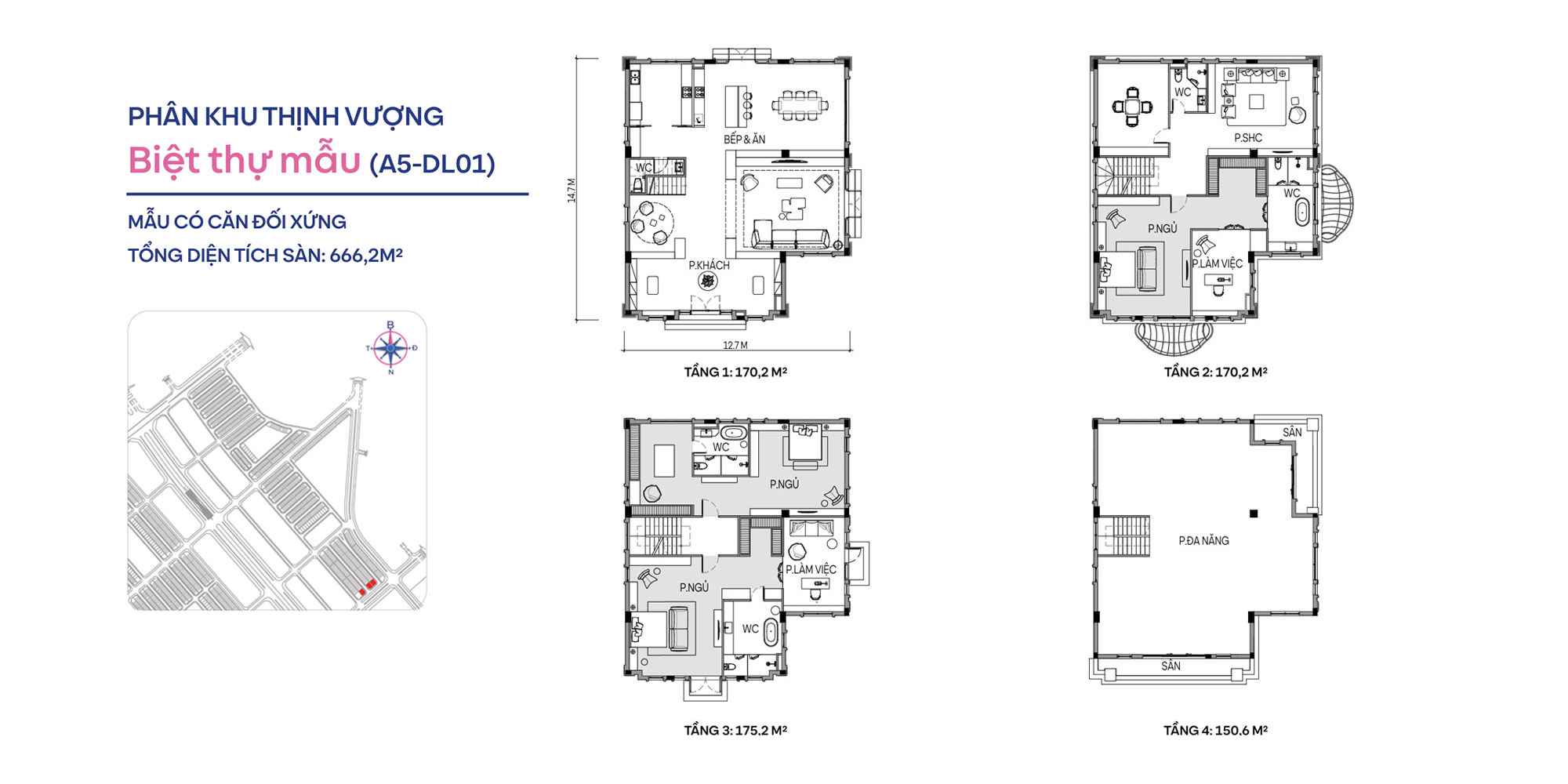 Mặt bằng thiết kế biệt thự đơn lập phân khu Thịnh Vượng Vinhomes Global Gate