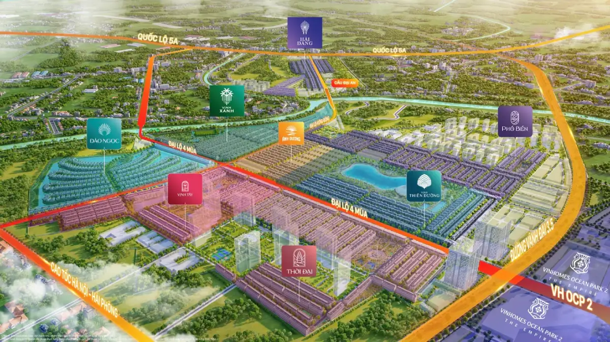 Vị trí phân khu Đảo Ngọc Vinhomes Ocean Park 3