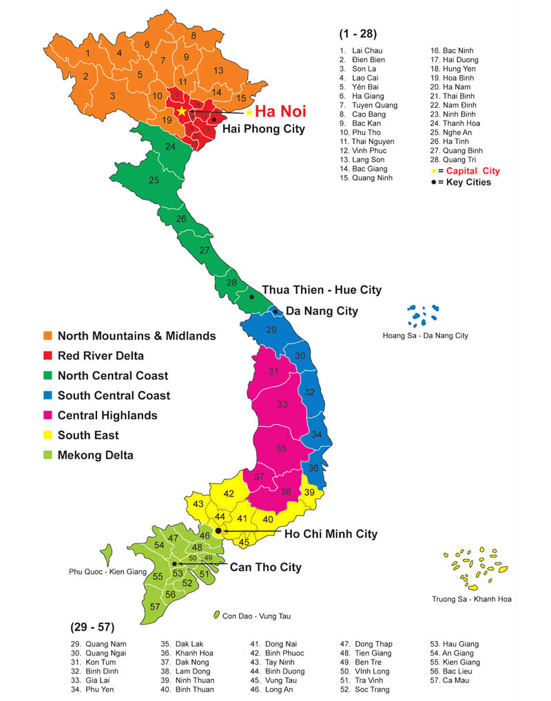 bản đồ các tỉnh Việt Nam