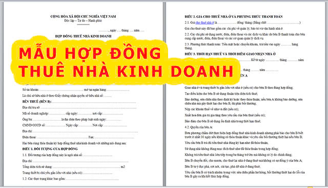 Hợp đồng thuê nhà kinh doanh​