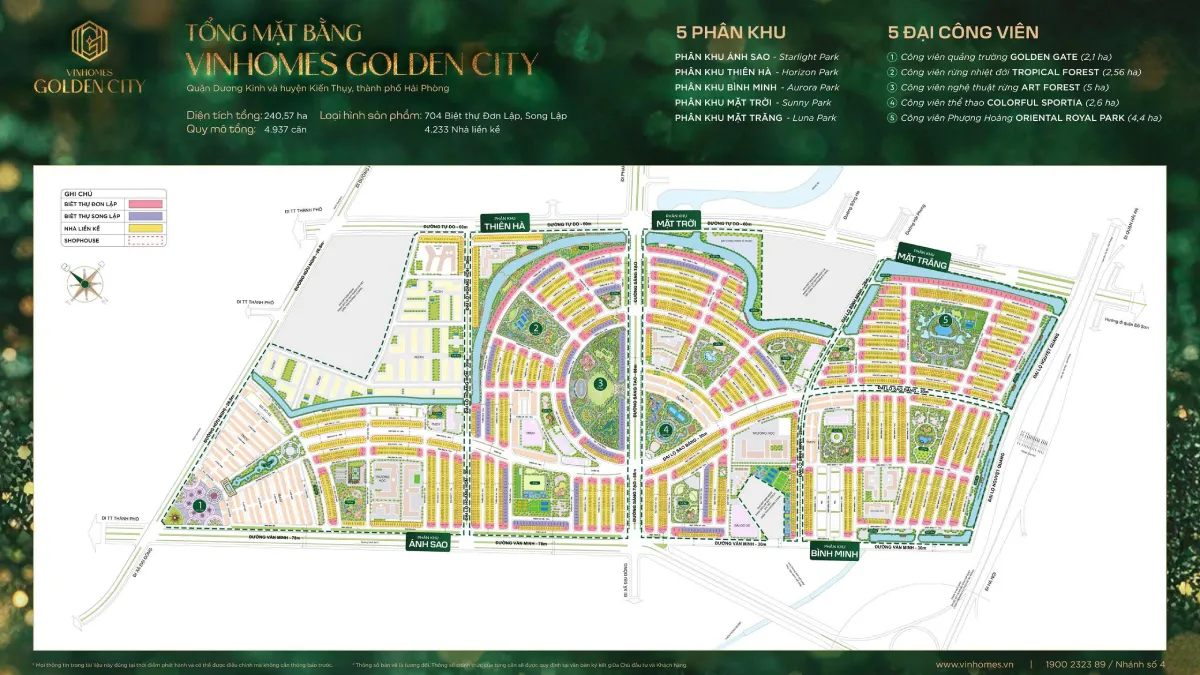 Mặt bằng VInhomes Golden City Dương Kinh