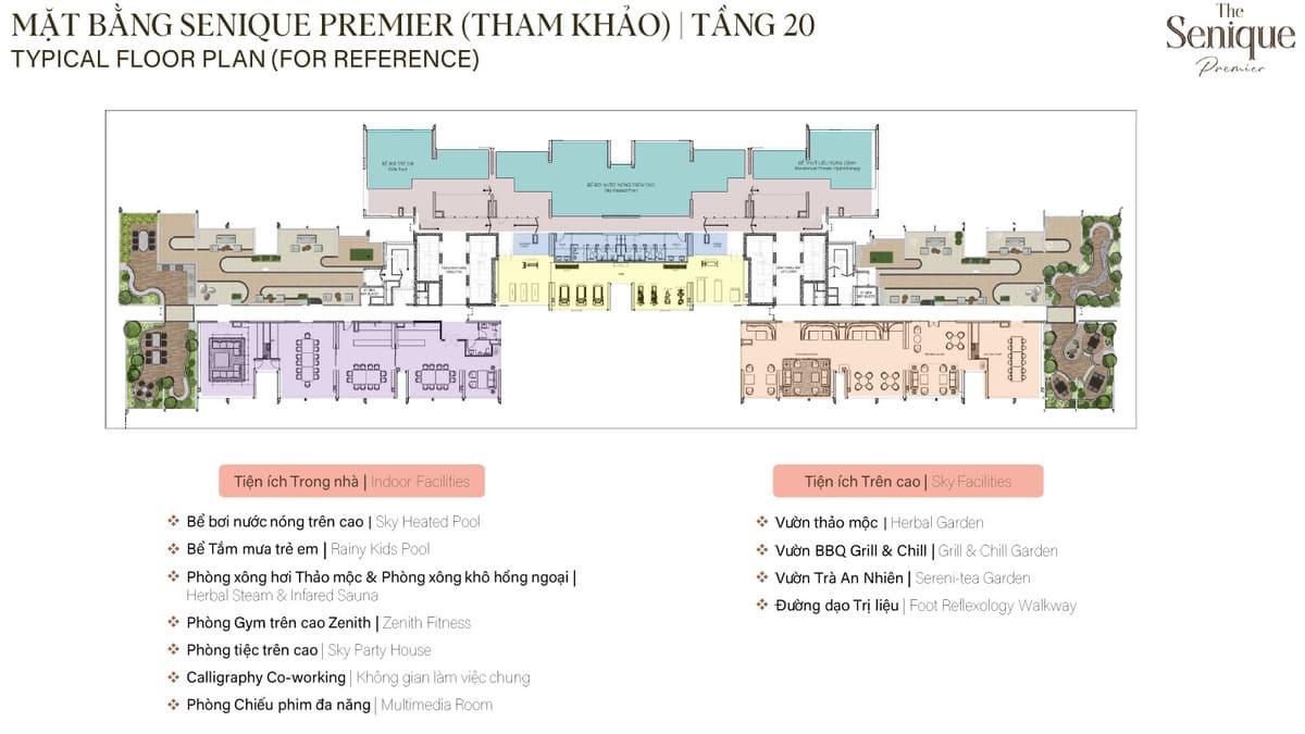 Mặt bằng tầng 20 The Senique Premier