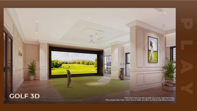 phòng tập golf 3d