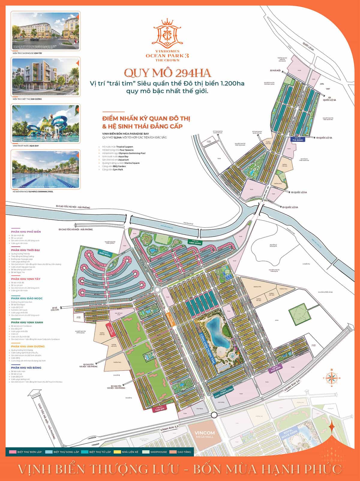 Mặt bằng tổng thể Vinhomes Ocean Park 3